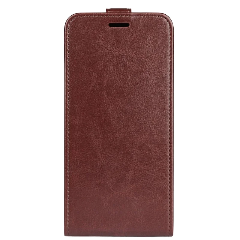 Phone Case for Xiaomi Redmi Note 12 Turbo / Poco F5 5G Vertical Flip PU Leather Phone Cover with Card Slots - Brown