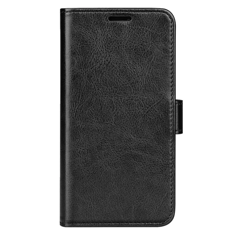 Para Xiaomi Redmi Note 12 Turbo / Poco F5 5G Capa de Telefone de Couro PU com Textura de Cavalo Louco - Preta