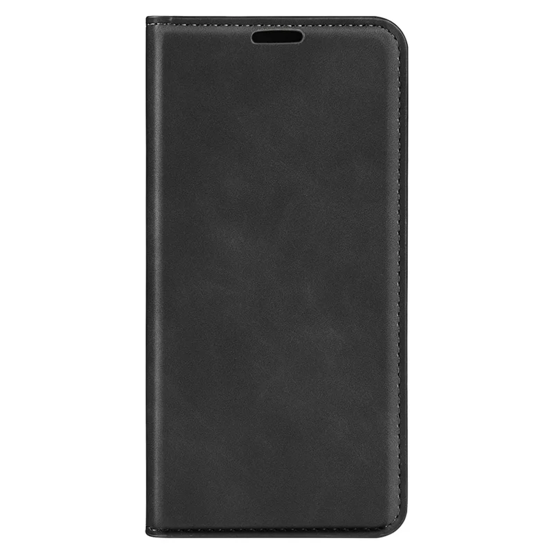 Flip Case for Nokia C32 PU Leather Wallet Skin-touch Foldable Stand Cellphone Cover - Black