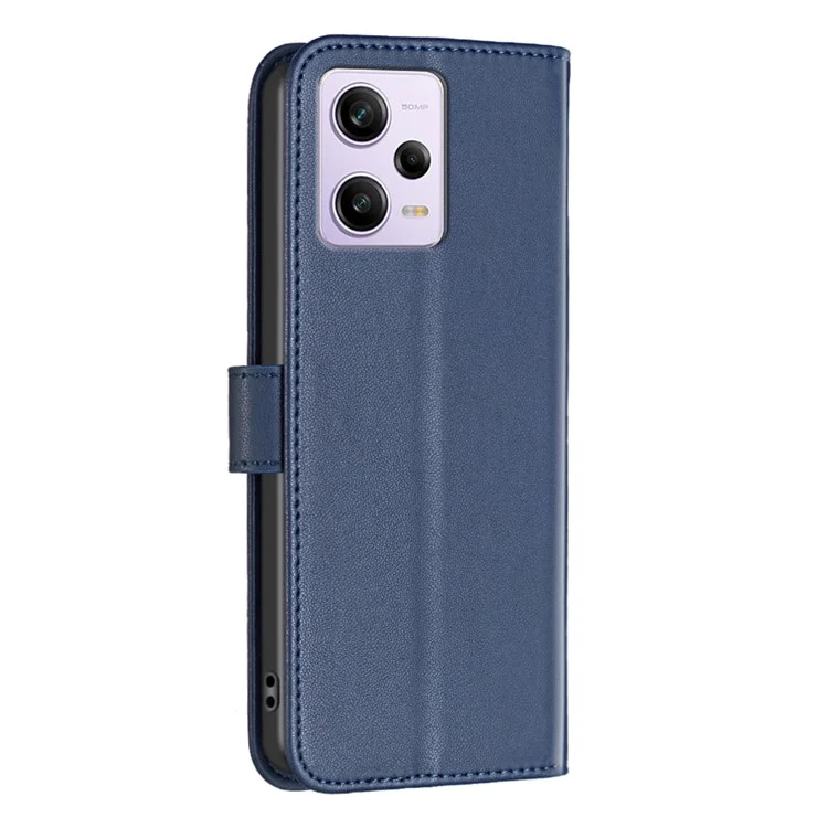 For Xiaomi Redmi Note 12 Pro 5G / 12 Pro Speed 5G / Poco X5 Pro 5G Leather Phone Case BINFEN COLOR BF17 Stand Wallet Cover - Blue