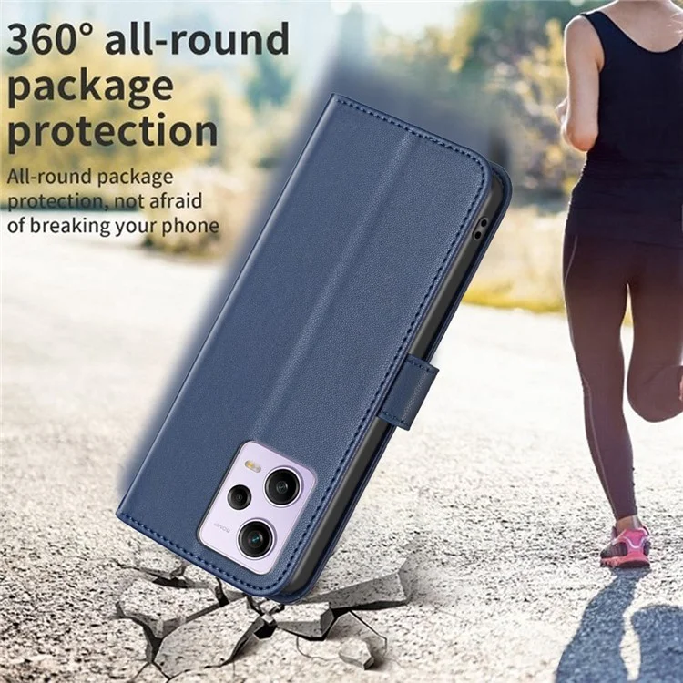 For Xiaomi Redmi Note 12 Pro 5G / 12 Pro Speed 5G / Poco X5 Pro 5G Leather Phone Case BINFEN COLOR BF17 Stand Wallet Cover - Blue