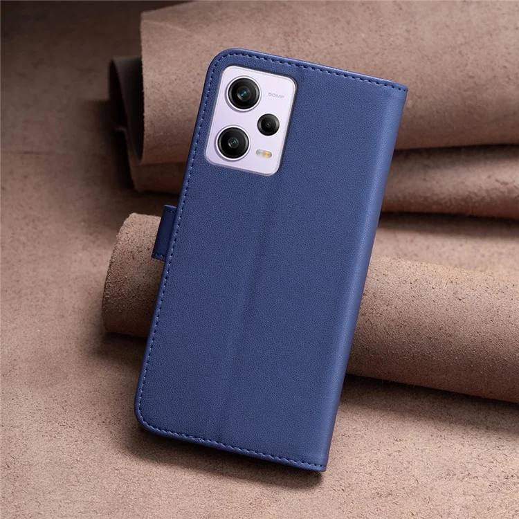 For Xiaomi Redmi Note 12 Pro 5G / 12 Pro Speed 5G / Poco X5 Pro 5G Leather Phone Case BINFEN COLOR BF17 Stand Wallet Cover - Blue