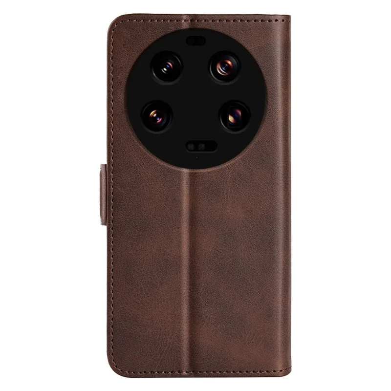 Pour Xiaomi 13 Ultra Coque de téléphone à rabat étui portefeuille antichoc Texture veau Cuir PU Support Folio - Marron