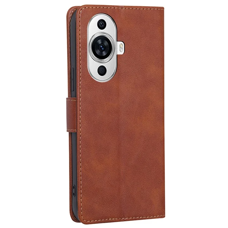 Per Huawei nova 11 / nova 12s 4G / nova 12 Lite 4G Custodia a portafoglio in pelle PU con supporto e blocco RFID - Marrone