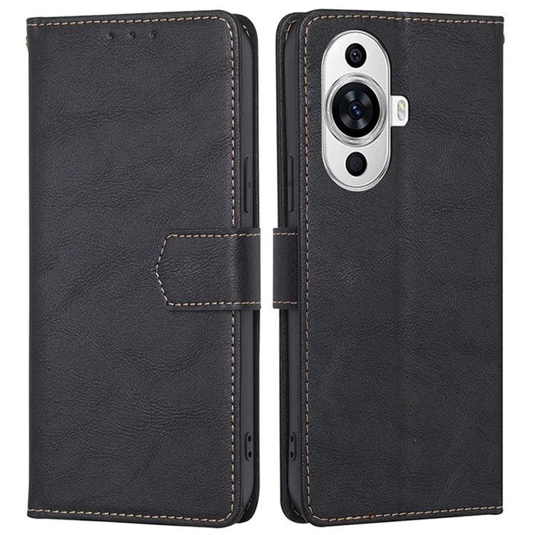 Pour Huawei nova 11 / nova 12s 4G / nova 12 Lite 4G Étui portefeuille en cuir PU avec fonction support et protection RFID - Noir