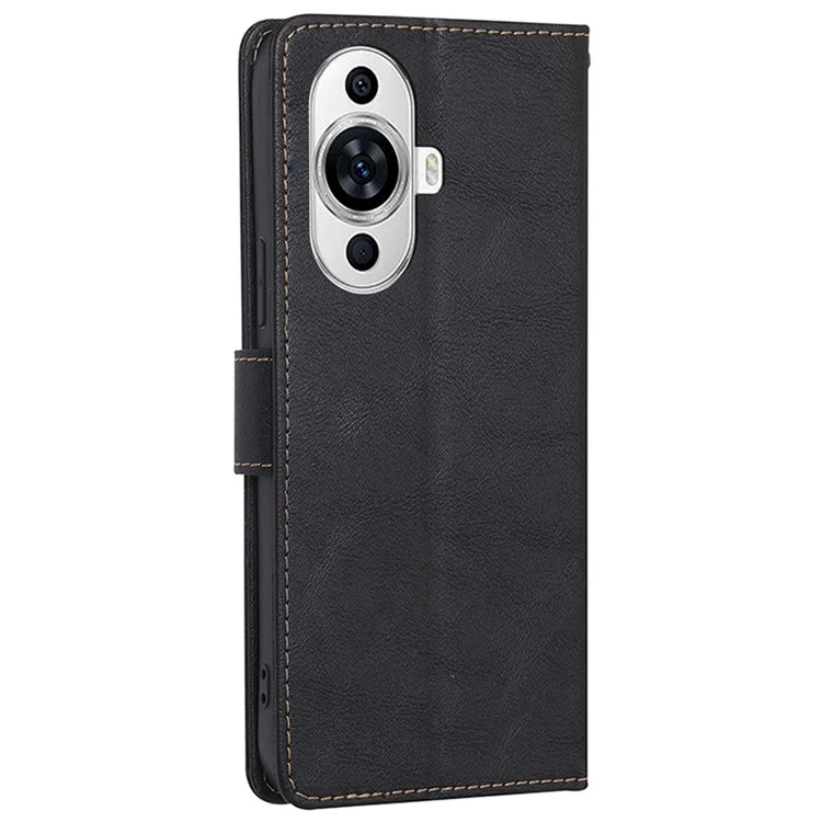 Pour Huawei nova 11 / nova 12s 4G / nova 12 Lite 4G Étui portefeuille en cuir PU avec fonction support et protection RFID - Noir