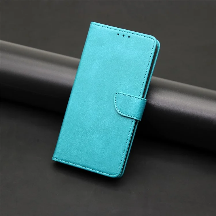 Für vivo Y78+ 5G PU-Leder-Flip-Cover Kalbsleder-Textur Wallet Stand Magnetischer Schutzhülle - Baby Blue