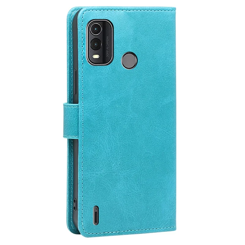 Per Nokia G11 Plus 4G Flip PU Leather Wallet Case Stand Calf Texture Phone Cover - Baby Blue