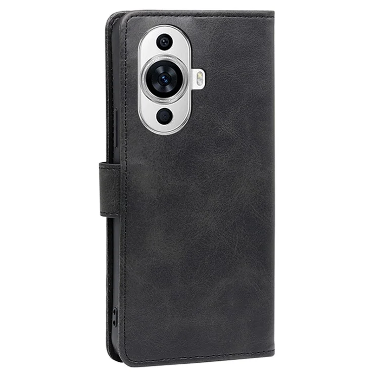 Pour Huawei nova 11 / nova 12s 4G / nova 12 Lite 4G Étui de téléphone en cuir PU Flip Folio Wallet Stand Calf Texture Cover - Noir