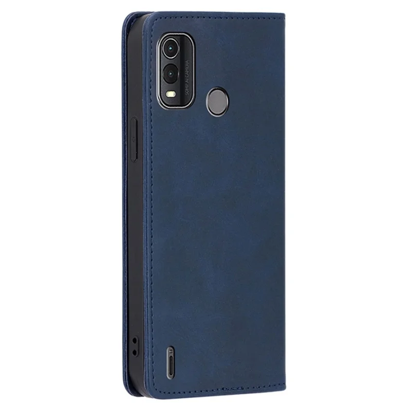 For Nokia G11 Plus 4G Leather Phone Case Calf Texture Phone Cover with Stand Wallet - Sapphire