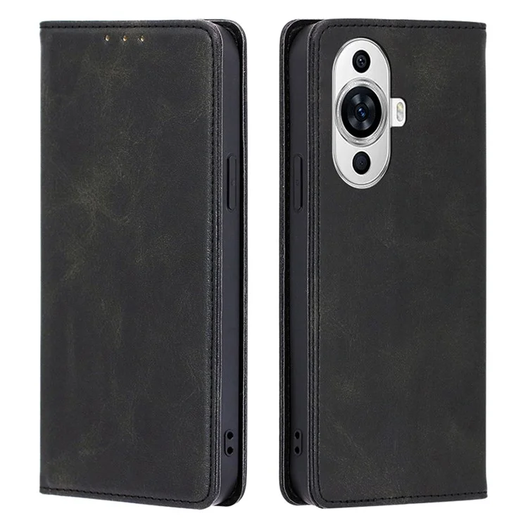 Per Huawei nova 11 / nova 12s 4G / nova 12 Lite 4G Custodia per telefono in pelle PU Texture Vitello Stand Wallet Anti-drop Cover - Nero