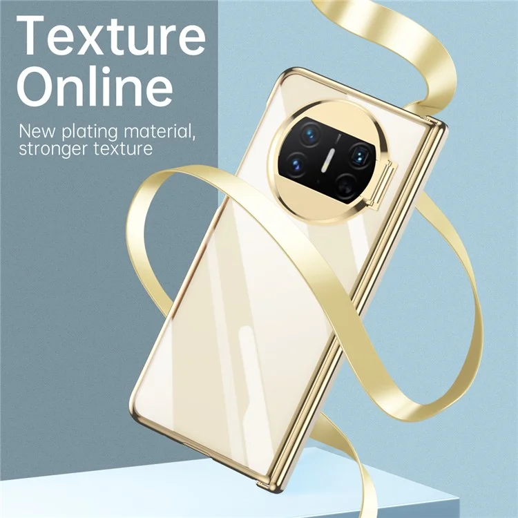 Für Huawei Mate X3 5G Phantom Series Scharnierschutz Handyhülle Kickstand PC-Abdeckung mit Gehärtetem Glasfilm - Silber
