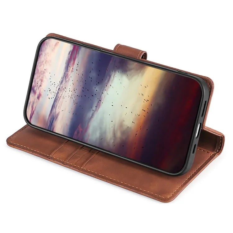 Para Xiaomi 13 Ultra Flip Phone Case Crocodile Texture PU Leather Skin-touch Wallet Stand Cover - Marrom