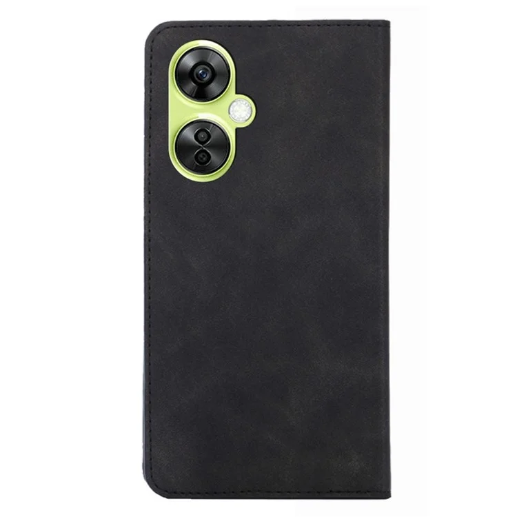 For OnePlus Nord CE 3 Lite 5G / Nord N30 5G PU Leather Cell Phone Case Skin-touch Feeling Card Holder Flip Phone Cover - Black