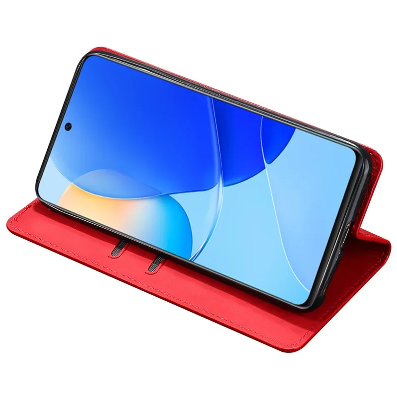 Custodia per telefono Stand per Huawei nova 11 / nova 12s 4G / nova 12 Lite 4G Sensazione al tatto Pelle PU Porta carte Custodia a libro per telefono - Rosso