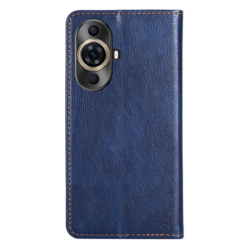 For Huawei nova 11 Pro / nova 11 Ultra Solid Color Wallet Case Stand Magnetic Closure Leather Phone Cover - Blue