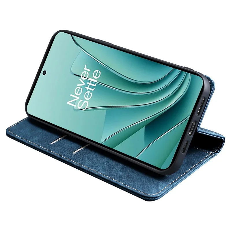 For OnePlus Nord CE 3 Lite 5G / Nord N30 5G RFID Blocking Wallet Case TPU+PU Leather Stand Magnetic Phone Cover - Blue