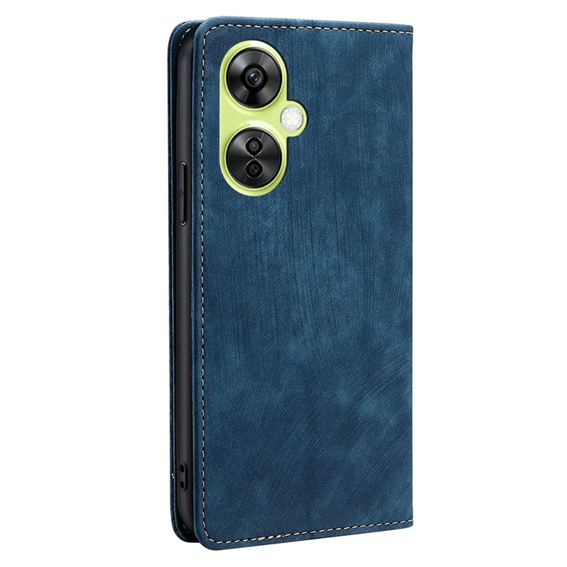 For OnePlus Nord CE 3 Lite 5G / Nord N30 5G RFID Blocking Wallet Case TPU+PU Leather Stand Magnetic Phone Cover - Blue