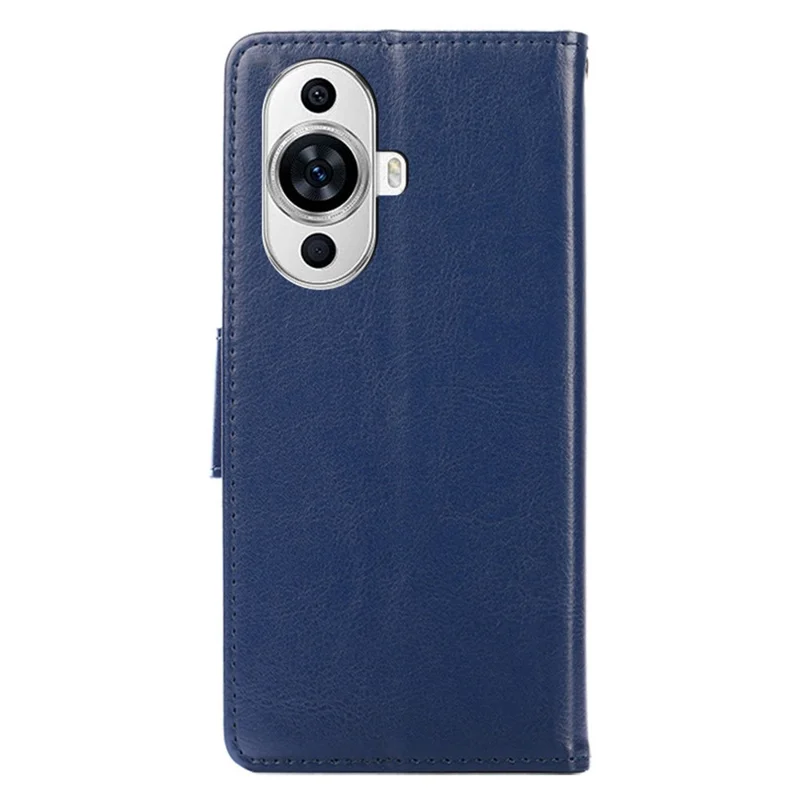 For Huawei nova 11 / nova 12s 4G / nova 12 Lite 4G Anti-Fingerprint Phone Cover Textured Leather Wallet Stand Cell Phone Case - Sapphire