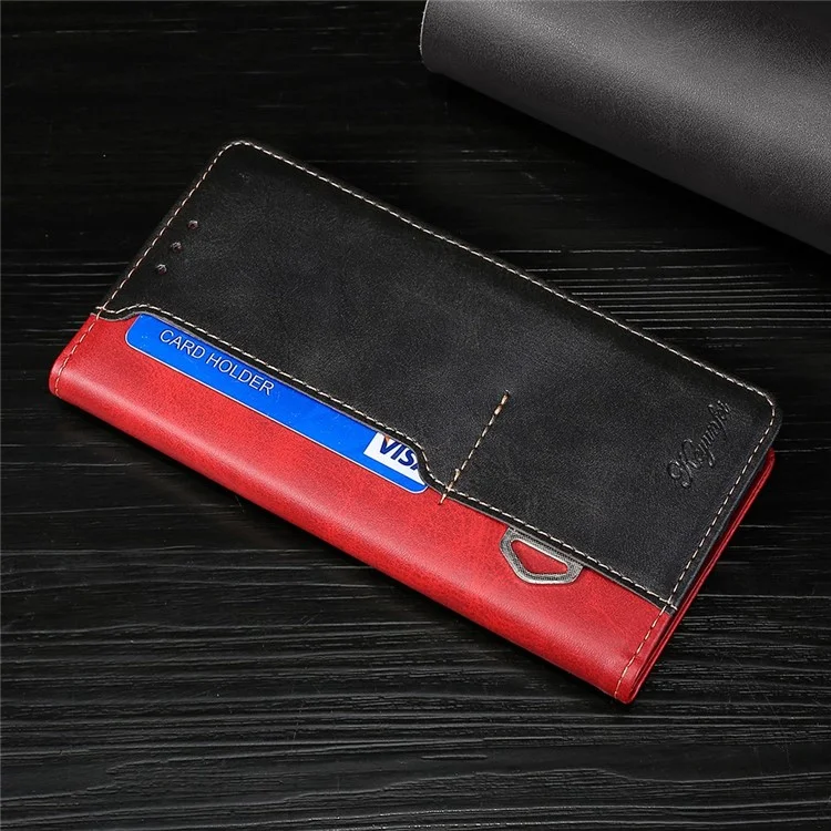 Per Xiaomi 13 Ultra Custodia in pelle PU a libro, Contrasto di colore, Portafoglio, Custodia per telefono - Rosso+Nero