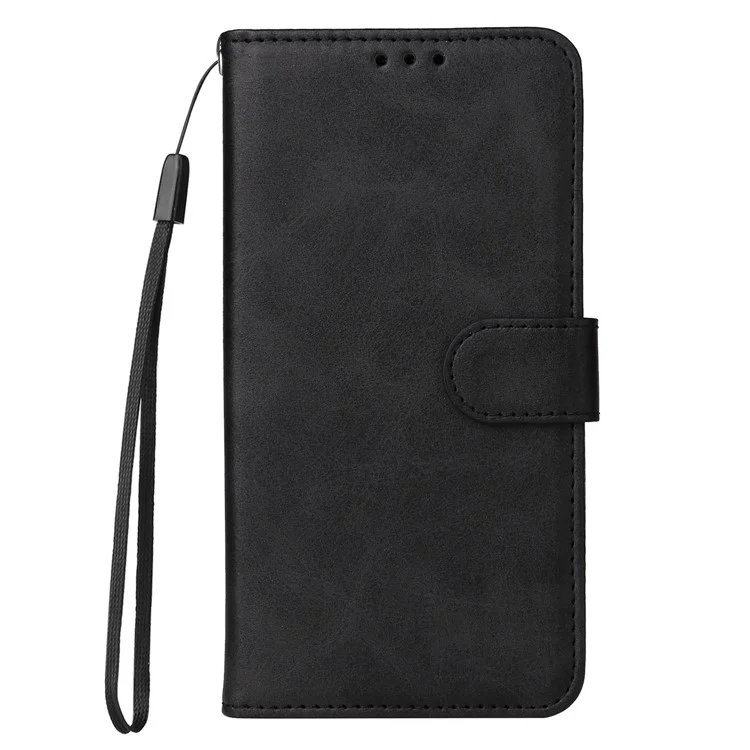 Custodia per cellulare per Honor X50i 5G / 90 Lite 5G Texture Calf Anti-graffio Custodia in pelle PU con supporto e tracolla - Nero