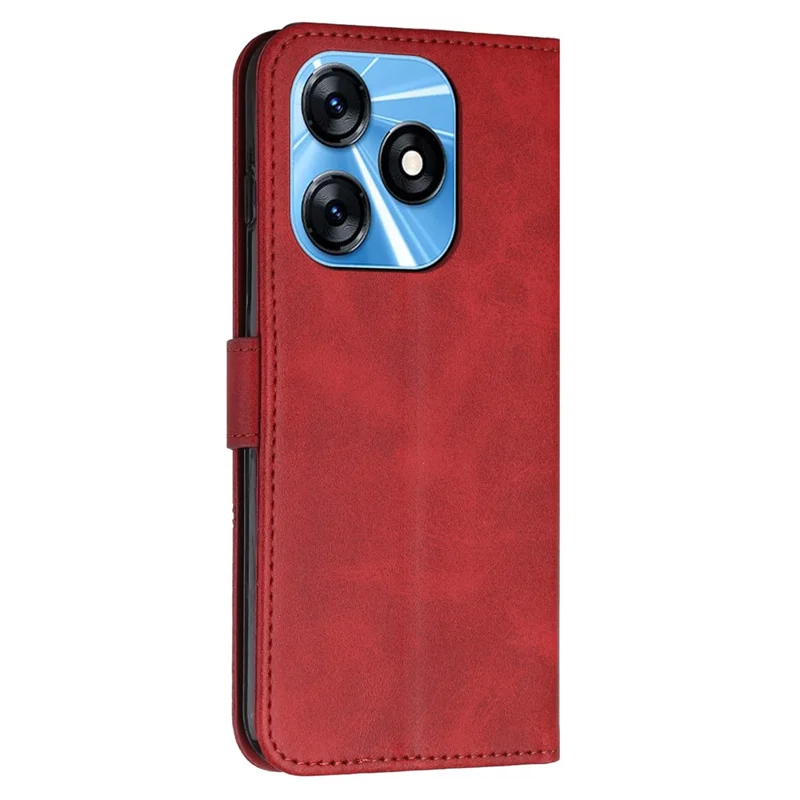 Coque de téléphone pour TECNO Spark 10C 4G Wallet Stand Folio Flip PU Leather Anti-Scratch Cell Phone Cover - Rouge
