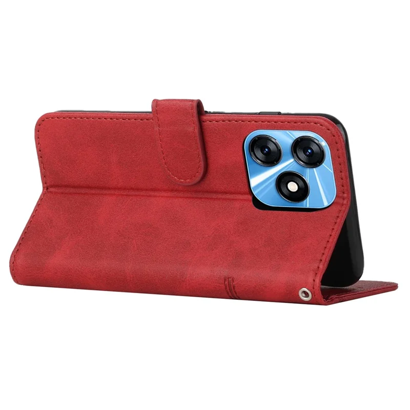 Coque de téléphone pour TECNO Spark 10C 4G Wallet Stand Folio Flip PU Leather Anti-Scratch Cell Phone Cover - Rouge
