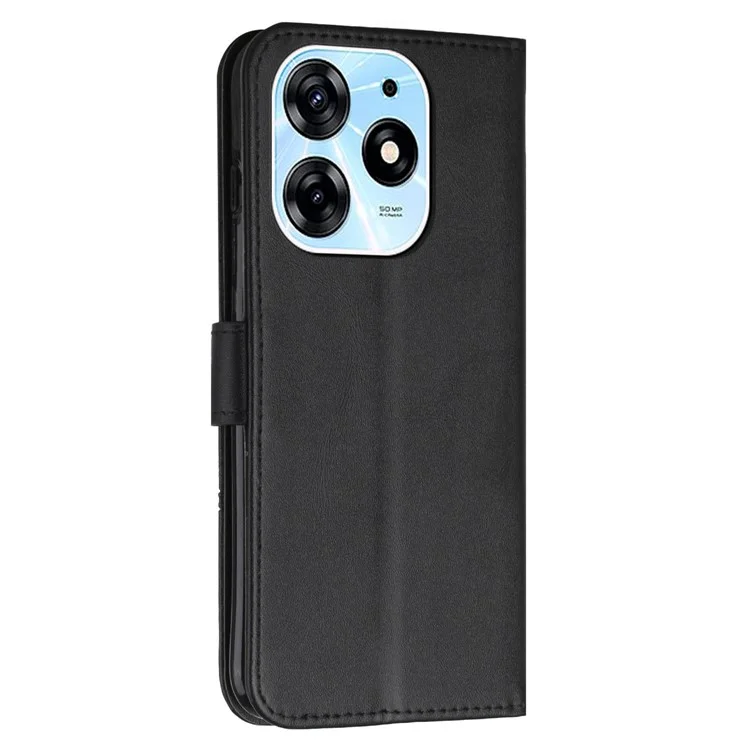 Carteira Case Stand para TECNO Spark 10 Pro Folio Flip PU Leather Cell Phone Drop-Proof Cover - Preto
