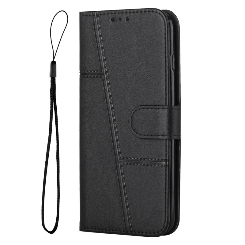 Custodia in pelle PU per Xiaomi Redmi Note 12 4G Telefono cellulare a prova di caduta Wallet Foldable Stand Cover - Nero