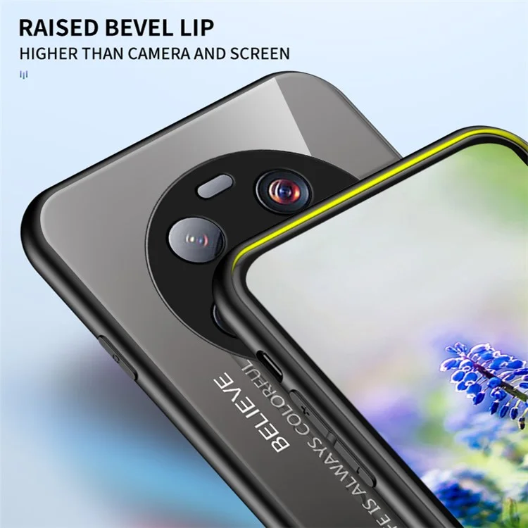 Для Xiaomi 13 Ultra Градиентный закаленный стеклянный чехол для телефона PC+TPU Противоударная крышка - Градиентный красно-черный