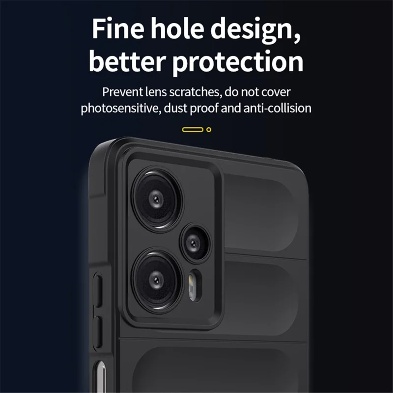 For Xiaomi Poco F5 5G / Redmi Note 12 Turbo Flexible TPU Phone Case Anti-drop Rugged Back Cover - White