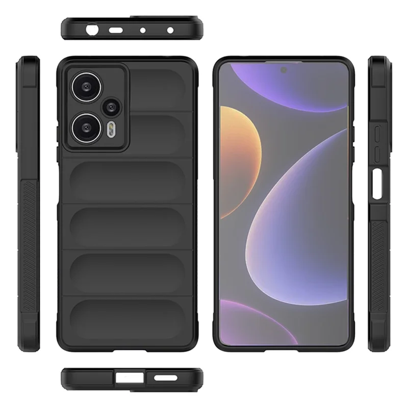 For Xiaomi Poco F5 5G / Redmi Note 12 Turbo Flexible TPU Phone Case Anti-drop Rugged Back Cover - White