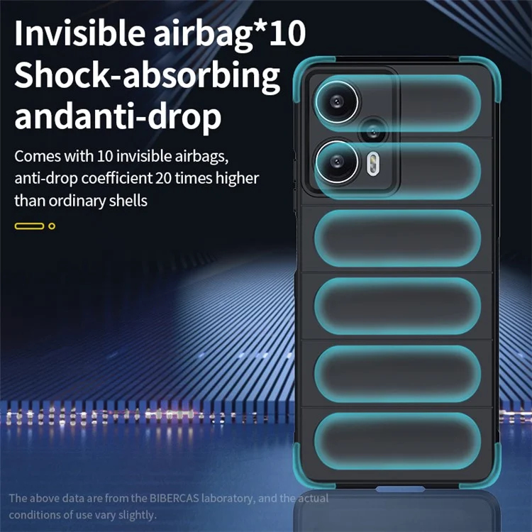 For Xiaomi Poco F5 5G / Redmi Note 12 Turbo Flexible TPU Phone Case Anti-drop Rugged Back Cover - Baby Blue