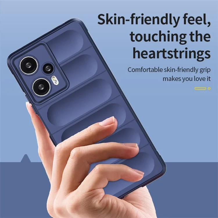 For Xiaomi Poco F5 5G / Redmi Note 12 Turbo Flexible TPU Phone Case Anti-drop Rugged Back Cover - Baby Blue