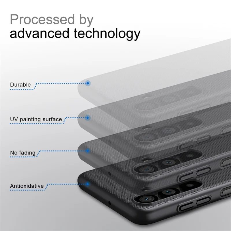 NILLKIN Frosted Shield para Samsung Galaxy M54 5G / F54 5G Funda protectora trasera de PC a prueba de golpes, mate - Azul