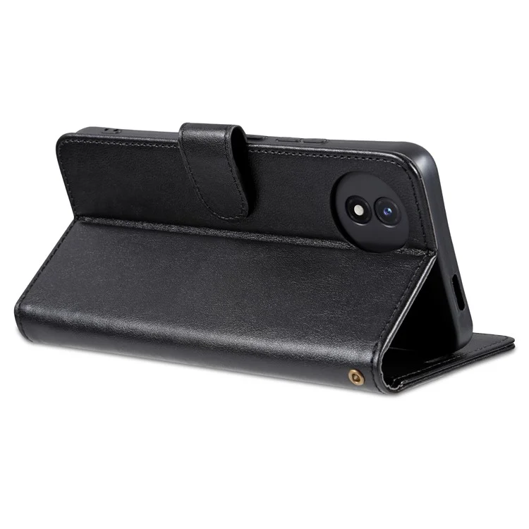AZNS per vivo Y02 4G / Y02A 4G / Y11 (2023) Custodia protettiva in pelle PU con supporto - Nero