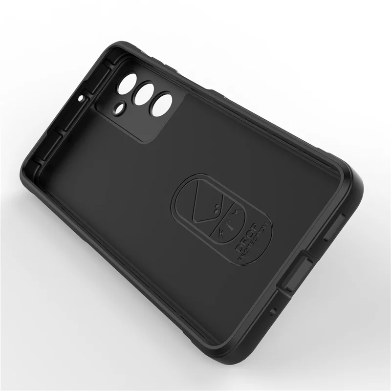 For Samsung Galaxy M54 5G / F54 5G Rugged Drop-proof Phone Case Soft TPU Smartphone Cover - Black