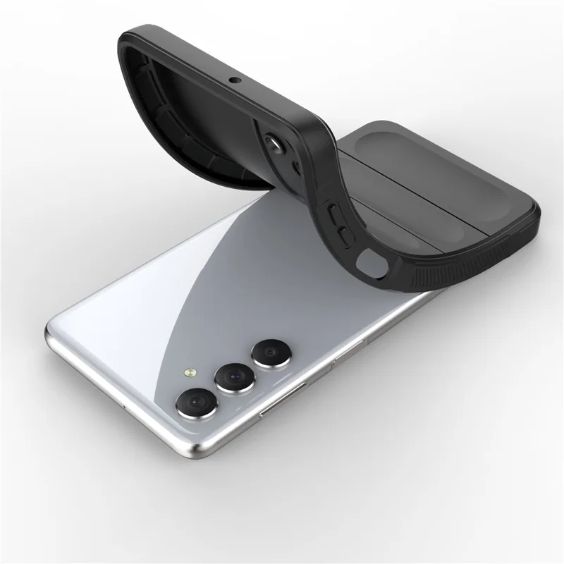 For Samsung Galaxy M54 5G / F54 5G Rugged Drop-proof Phone Case Soft TPU Smartphone Cover - Black