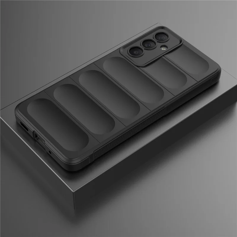 For Samsung Galaxy M54 5G / F54 5G Rugged Drop-proof Phone Case Soft TPU Smartphone Cover - Black