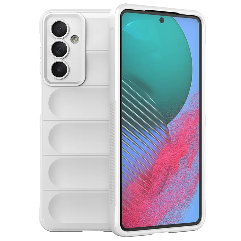 For Samsung Galaxy M54 5G / F54 5G Rugged Drop-proof Phone Case Soft TPU Smartphone Cover - White
