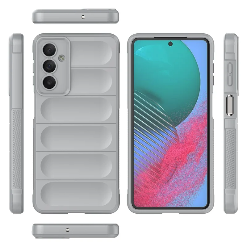 For Samsung Galaxy M54 5G / F54 5G Rugged Drop-proof Phone Case Soft TPU Smartphone Cover - Light Grey