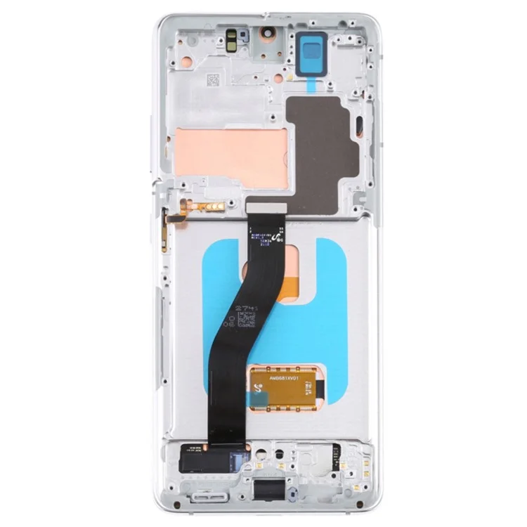 For Samsung Galaxy S21 Ultra 5G G998B OEM Grade S AMOLED Screen and Digitizer Assembly + Frame Part (without Logo) - Silver