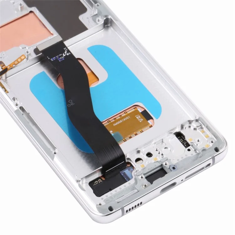 For Samsung Galaxy S21 Ultra 5G G998B OEM Grade S AMOLED Screen and Digitizer Assembly + Frame Part (without Logo) - Silver