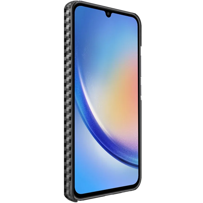 IMAK Ruiyi Series для Samsung Galaxy A54 5G Carbon Fiber Texture Back Cover PU Leather Coated PC Phone Case