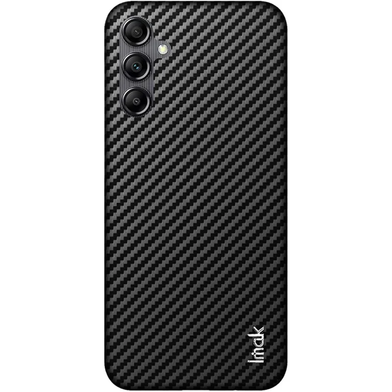 IMAK Ruiyi Series for Samsung Galaxy A14 4G / 5G Back Phone Case PU Leather Coated PC Carbon Fiber Texture Slim Cover