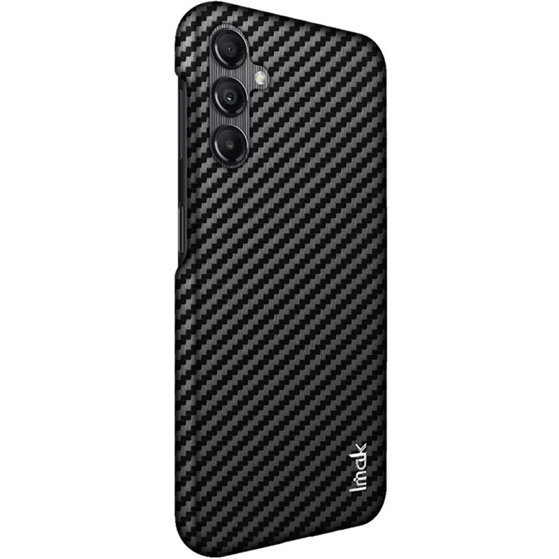IMAK Ruiyi Series for Samsung Galaxy A14 4G / 5G Back Phone Case PU Leather Coated PC Carbon Fiber Texture Slim Cover