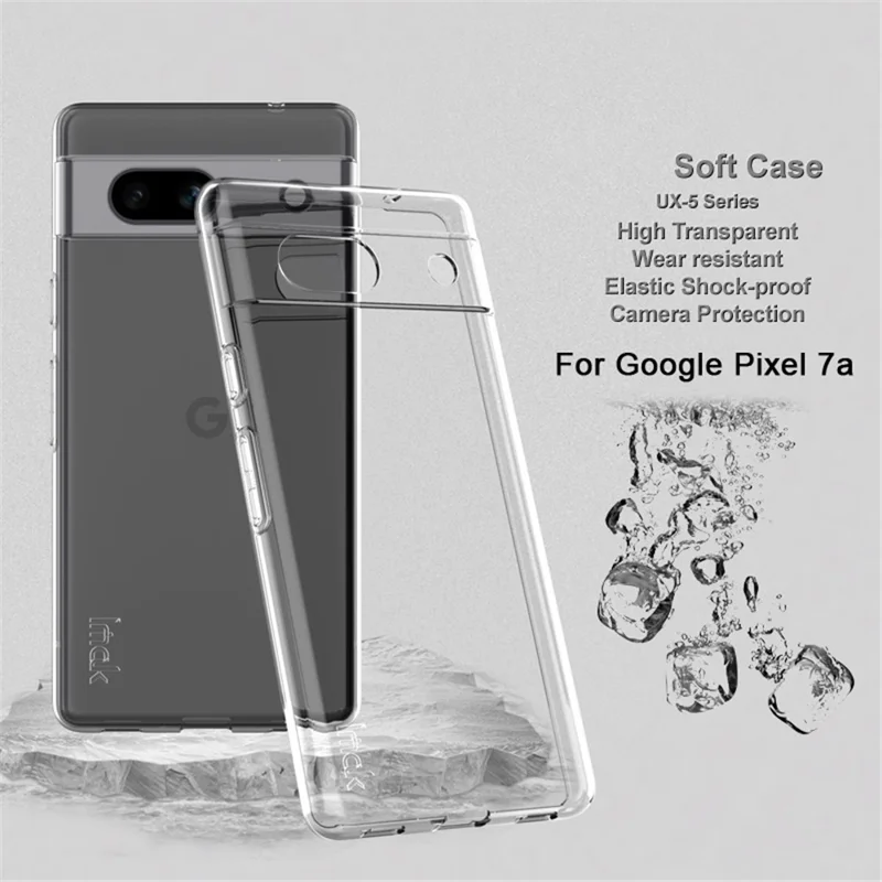 IMAK UX-5 Series For Google Pixel 7a Crystal Clear Case TPU Shockproof Phone Cover - Transparent