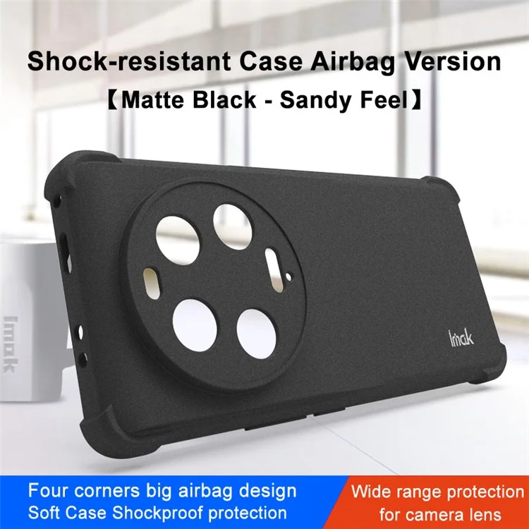 IMAK For Xiaomi 13 Ultra Phone Case Matte TPU Anti-Scratch Cover - Black