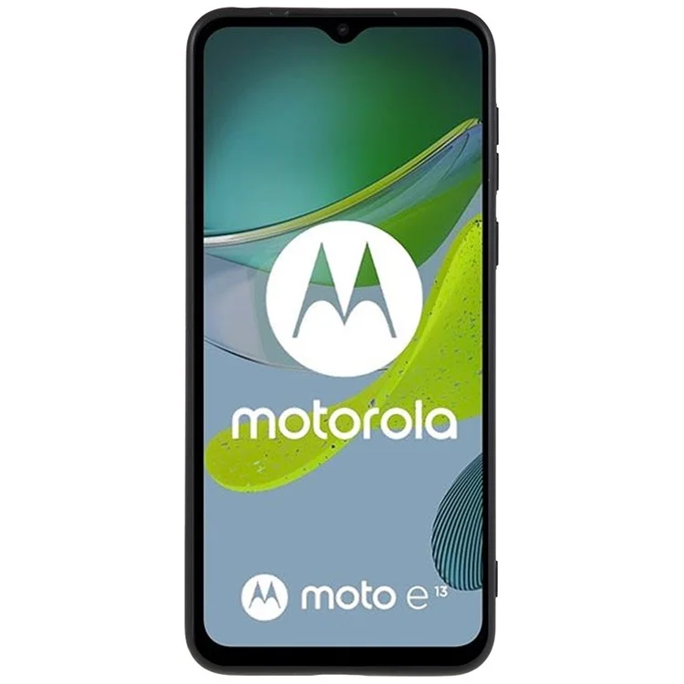 Für Motorola Moto E13 4G matte Handyhülle Fingerabdruckfrei flexible TPU-Handyhülle - Schwarz