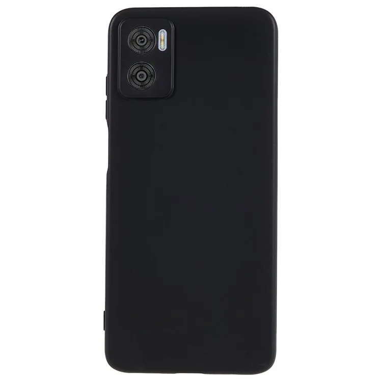 Para Motorola Moto E22 4G Cubierta Suave Brillante de TPU Anti-arañazos Funda de teléfono - Negro